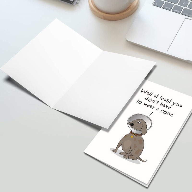 Ogeby Funny Get Well Soon Card Gift, Humor Speedy Surgery Recovery Card for Him Her Friends, At Least You Don't Have to Wear A Cone - Image 5