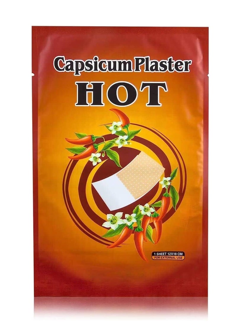Beauenty Capsicum Plaster H OT XL - Intense Pain Relief for Backache, Arthritis, and Muscle Pain Powerful Heat Patch for Back Pain Relief and Arthritis – Effective Pain Relief for Shoulders, Muscles, and Joi - Image 1