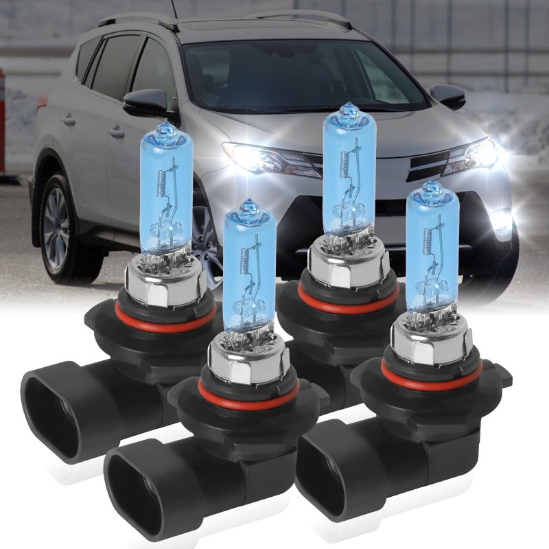 IVBDQV Fit 20132015 for TOYOTA RAV4 Headlight Bulbs 9005HB3 High Beam and 9005HB3 Low Beam 9005 9005 Halogen Bulbs 300 Brightness High Performance Halogen Bulbs Combo 4PCS