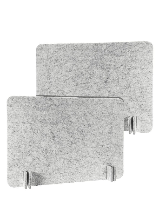 Generic 2 Pcs Desk Privacy Panel of Acoustic Freestanding, Desk Divider Desk Partition Noise Reducing Mounted Sound Proof Dividers, Lightweight with Support Feet for Classroom Room Table (Silver Gray)  - Image 1