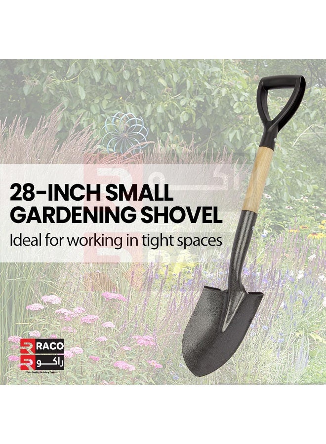 RACO Mini Shovel Set | Square & Round Head Metal Garden Spade Combo with Wooden Handles | Durable Hand Tools for Digging, Planting & Gardening - Image 4