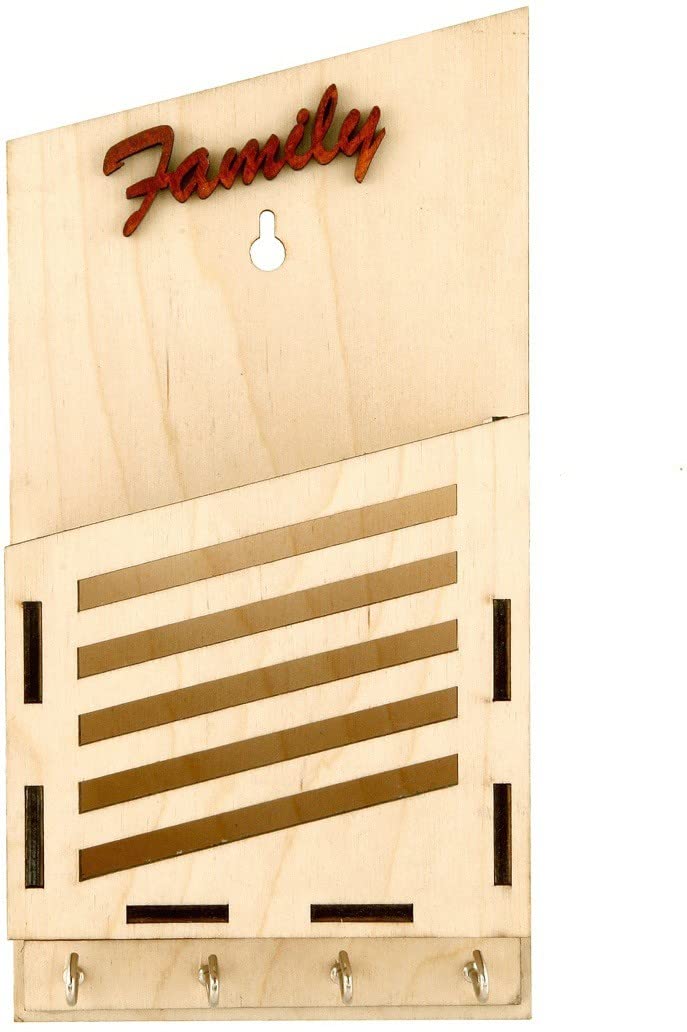 HIOLTY Handcraft and Unique Design 8 Hooks Key Holder Stand for Home Or Office Wooden Matte Finish Designer Home Side Wall Shelf Artworks Key Holder for Home Y43KEYHOLDER - Image 2