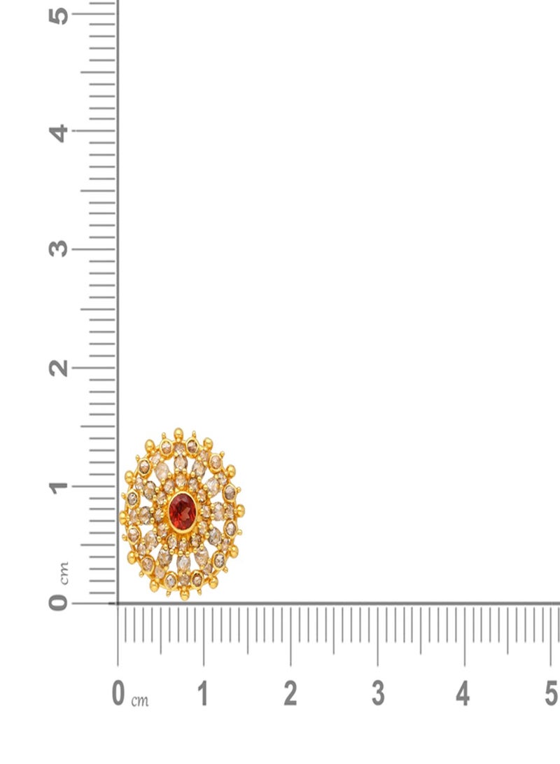Malabar Gold and Diamonds 22 Carat 916 Purity Yellow Uncut Diamond Earring EGNREG222ER1Y for Women  - Image 3