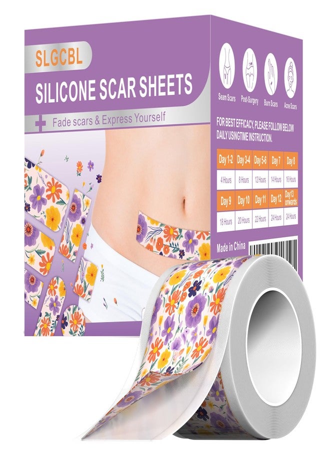 SLGCBL Silicone Scar Tape for Surgical Scars, Silicone Scar Sheets, C Section, Tummy Tuck (1.6”x 60”-1.5M Reusable Scar Removal Strips for Face, Body, Burns & Keloid Scars - Image 1