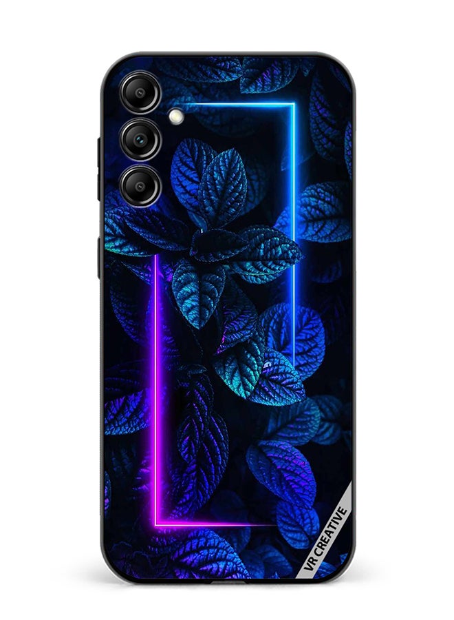 VR CREATIVE Protective Case Cover For Samsung Galaxy A15 5G/A15 Blue Foliage Plants Neon Design Multicolour - Image 1