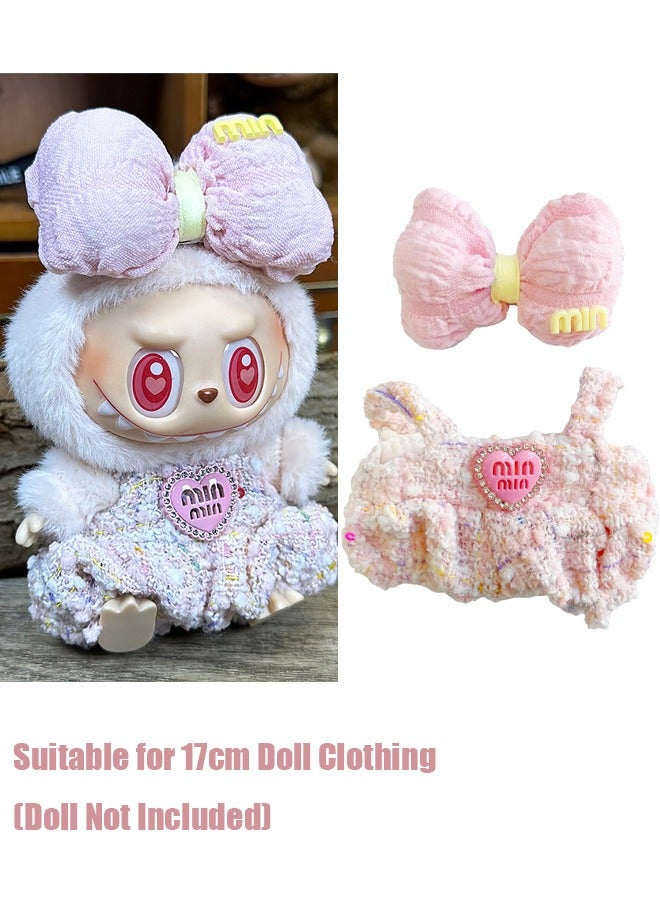Labubu Clothing Accessories 17cm Doll Clothes, Teddy Bear Clothes Formal Casual Suit Plush Toy Clothes, Suitable for 6.7 Inch Doll Clothes Role Play Costumes - Image 1