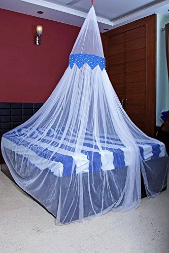 CREATIVE TEXTILES شبكة ناموسية لسرير مزدوج قابلة للطي معلقة من البوليستر - Image 3