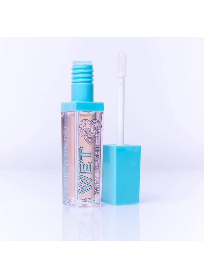 Kimchi Chic Beauty High Shine Wet Gloss Lip Plumping Lip Gloss, High Shine, Non-Sticky, Super Lightweight and Vegan Lip Gloss, Translucent Peach, 02 Atlanta, 5.6ml - Image 2