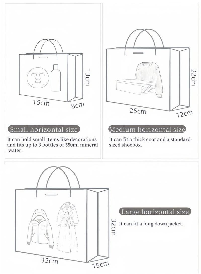 NIIMBOT 3 Pcs Color Gift Bag with Handle, 25*12*22cm Oil Painting Gift Paper Bags Medium Size Small Gift Bags Birthday Craft Paper Gift Bags for Presents, Birthdays, Mother's Day, Weddings, Party - Image 2