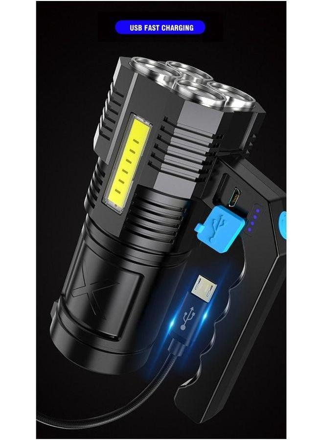 HOMESTAR LED Flashlight USB Rechargeable High Lumens Tactical Light with Sidelight 4X Zoomable Handheld Super Brightest Flashlights Portable Torch for Outdoor Camping Emergency Lantern - Image 5