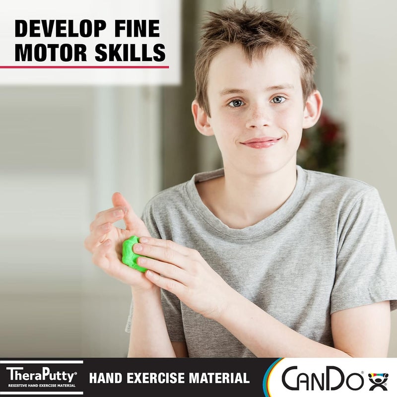 Cando TheraPutty Therapeutic modelling clay 6 oz green medium - Image 4