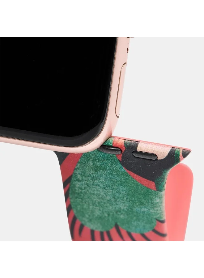 Chumbak Chumbak Tropical Watchband Compatible for Apple Watches with (38/40/41mm) | Watch Strap | Silicone Watch Printed Colourful Strap | PIN-AND-TUCK Closure