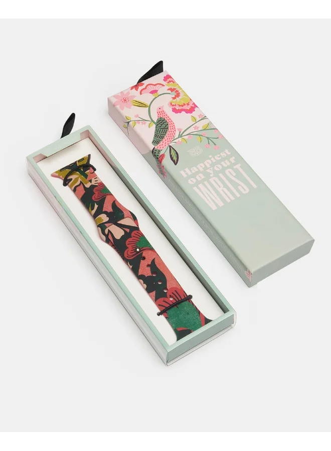 Chumbak Chumbak Tropical Watchband Compatible for Apple Watches with (38/40/41mm) | Watch Strap | Silicone Watch Printed Colourful Strap | PIN-AND-TUCK Closure