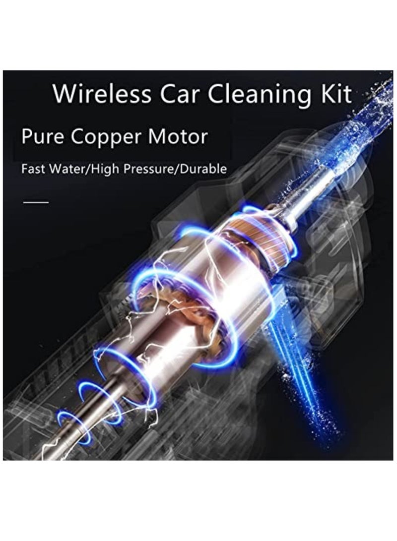 Cordless Electric Pressure Washer Pump Car Cleaning Kit,DC 12V 200W 30Bar Lithium Battery High Pressure Portable Handheld Car Cleaning Device,Extension Bar,Garden/Outdoor Cleaner Tool - Image 2