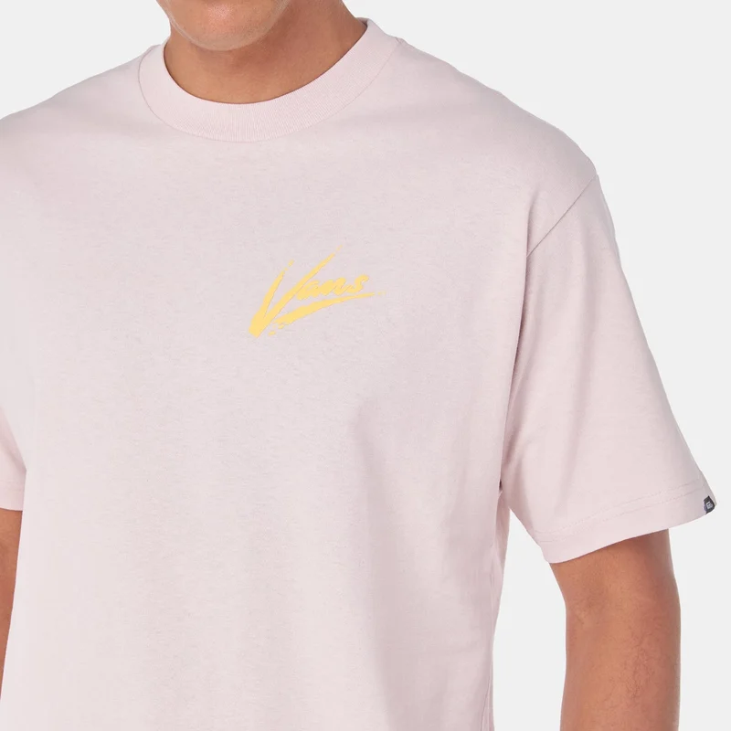 Vans Pink Men's Brush Script T-Shirt for Men | Best Price UAE