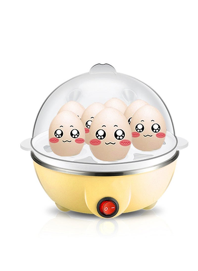 Captaintech - Egg Boiler,Egg Cooker,350W Rapid Electric Egg Maker,Egg Steamer,Egg Cookers With Automatic Shut Off,7 Egg Capacity Double-Layer Lazy Egg Boiler,Multifunction Heated Milk,Heated Food - Image 1