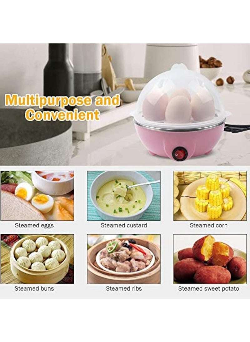 Captaintech - Egg Boiler,Egg Cooker,350W Rapid Electric Egg Maker,Egg Steamer,Egg Cookers With Automatic Shut Off,7 Egg Capacity Double-Layer Lazy Egg Boiler,Multifunction Heated Milk,Heated Food - Image 1