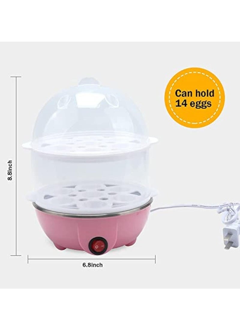 Captaintech - Egg Boiler,Egg Cooker,350W Rapid Electric Egg Maker,Egg Steamer,Egg Cookers With Automatic Shut Off,7 Egg Capacity Double-Layer Lazy Egg Boiler,Multifunction Heated Milk,Heated Food - Image 1