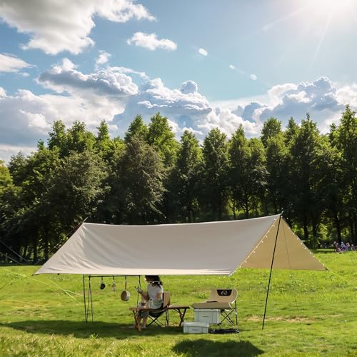 Wind Tour Camping Tarp Poles Tent Poles Adjustable for Tarp Canopy Awning Beach Shade (Dia 0.6"/Length 80.7") - Image 5