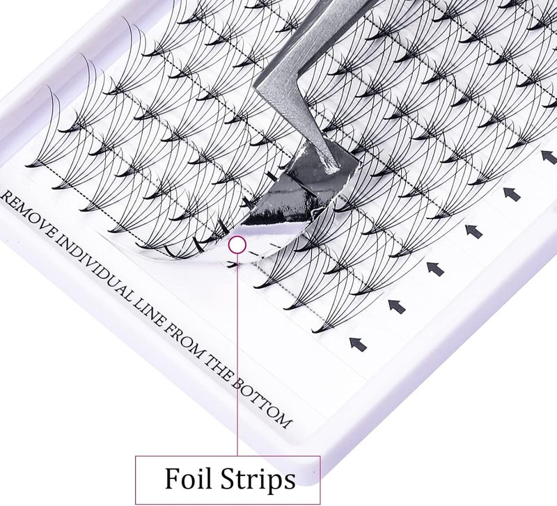 FADLASH Eyelashes 6D Extensions 0.07 Premade Lash Fans C Curl 10mm, 120pcs, Black PBT, Volume, Fans, Short Stem, Lash Extension Supplies - Image 2