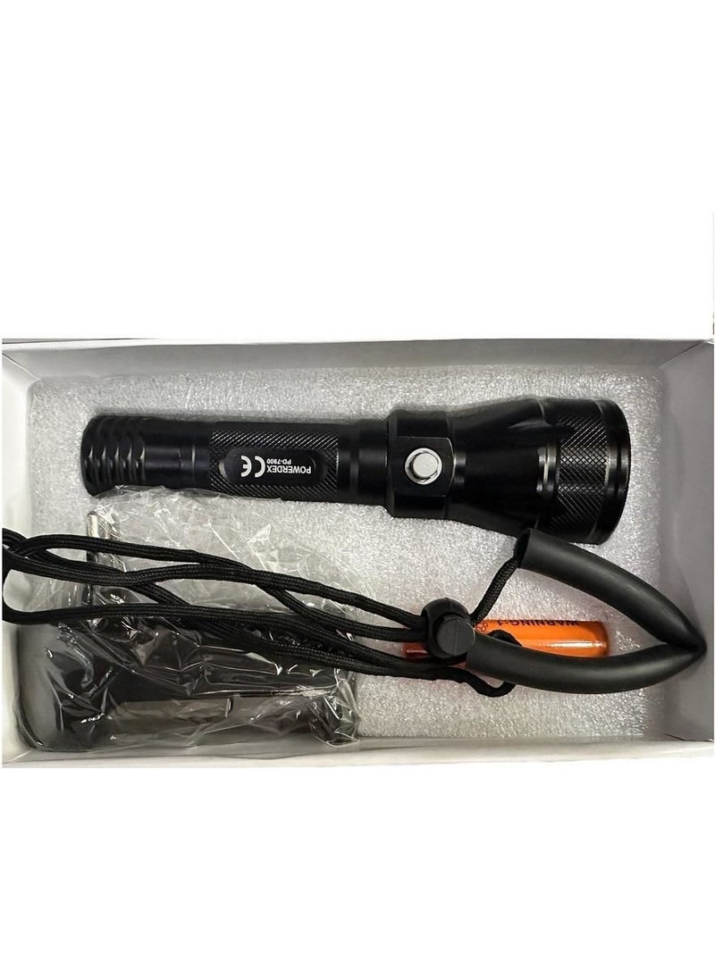 Powerdex PD-7900 Rechargeable Underwater Diving Flashlight 10W 2000 Lumens  - Image 2
