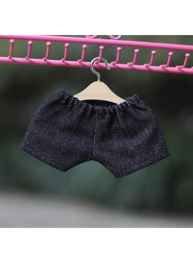 Baby Pants 20cm/15cm Cotton Doll Shorts EXO Jeans Toy Accessories Star Doll Dress Up-Specifications:20cm-Color:Light Blue Elasticated Jeans  - Image 4