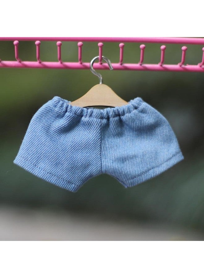 Baby Pants 20cm/15cm Cotton Doll Shorts EXO Jeans Toy Accessories Star Doll Dress Up-Specifications:20cm-Color:Light Blue Elasticated Jeans  - Image 1