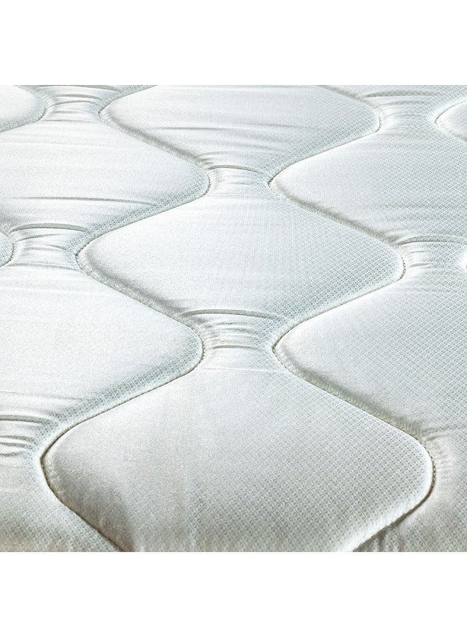 DANUBE HOME مرتبة يورو توب 3 مناطق بجيوب النوابض مع حواف محاطة بالفوم | شعور متوسط الصلابة | مرتبة مفردة | توازن العمود الفقري لتخفيف الضغط | W90xL200 سم | سمك 26 سم - أبيض - Image 4