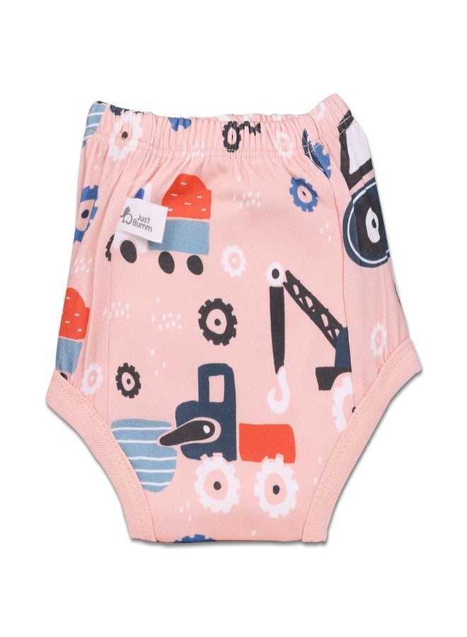 Just Bumm Potty Pants for Toddlers, Pull-up Padded Underwear with 4 layers of Organic Cotton Padding & Cotton Inner, Ideal for Potty Training 2-3 Year Babies (Trucks) - Image 1