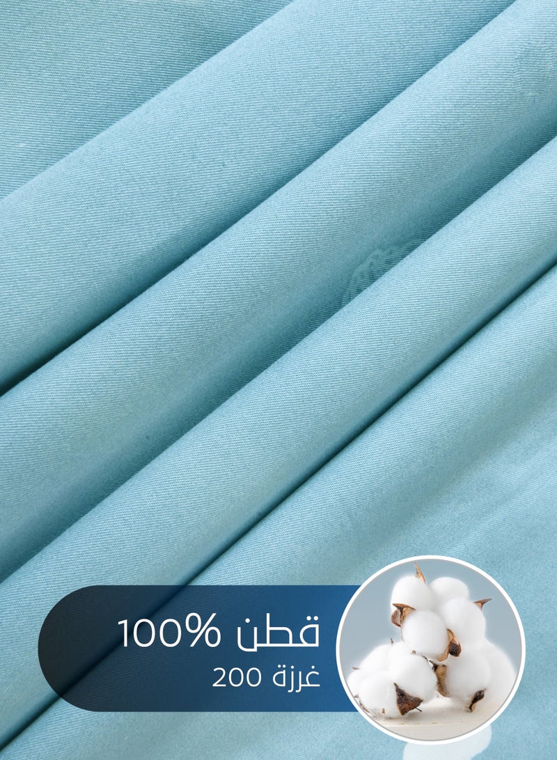 سيد المنسوجات المنزلية مفرش صيفي مفرد من قطن، يناسب سرير بحجم 120 × 200 سم، 5 قطع، 100% قطن 200 غرزة، مع الحشوة القابلة للنزع، سلسلة فيرونيكا - Image 4