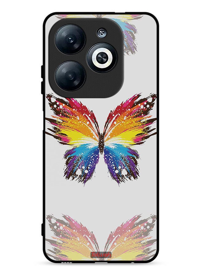 Tolwak Infinix Smart 8 4G Protective Case Cover Digital Art Simple Background Minimalism Butterfly - Image 1