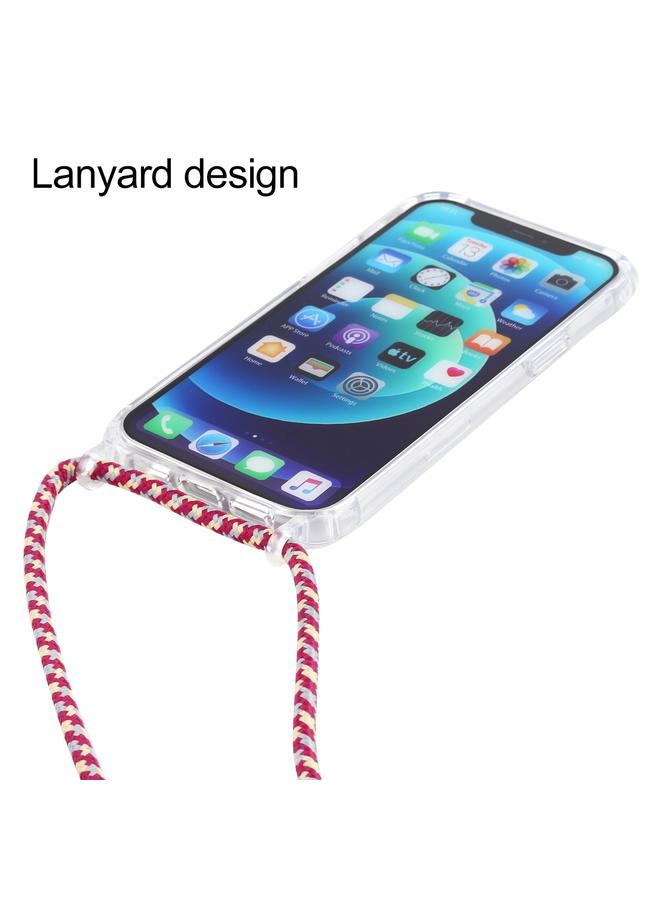 زبون جراب لهاتف iPhone 13 mini مصنوع من الأكريليك الشفاف مع وسادة هوائية ومضاد للصدمات وغطاء حماية للهاتف مع حبل - Image 3