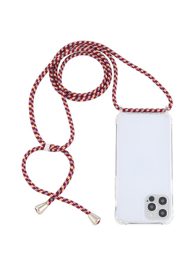 زبون جراب لهاتف iPhone 13 mini مصنوع من الأكريليك الشفاف مع وسادة هوائية ومضاد للصدمات وغطاء حماية للهاتف مع حبل - Image 1