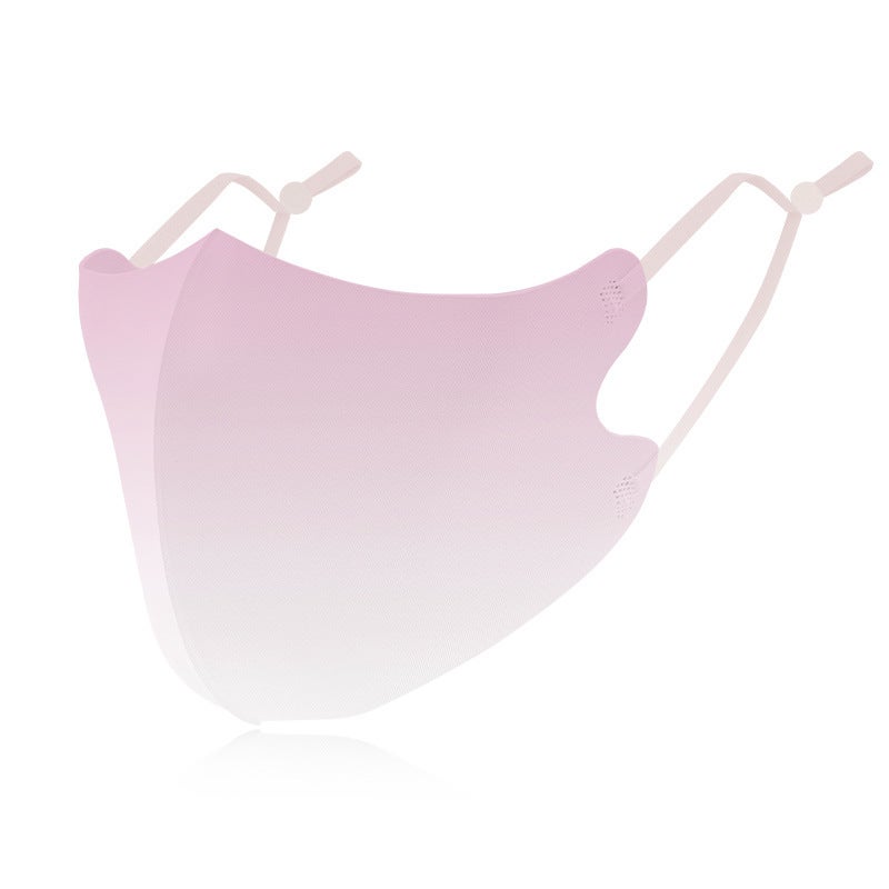 Generic Sunscreen Ice Silk Cloth Mask Thin Sunshade Mask Amazon Cross-border 3D Goddess Gradient Blush Mask Gradient sweet powder
