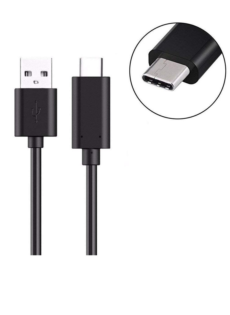 Generic - 3 Pin Fast Charger 9V 1.67A or 5V 2A with USB Type C Cable for S10 / S10 Plus - Black, USB - Image 1