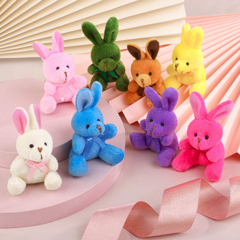Elcoho 16 Pack Easter Plush Bunnies Stuffers Bunny Plush Bunny Animals Easter Baskets Filler Easter Party Favor - Image 3