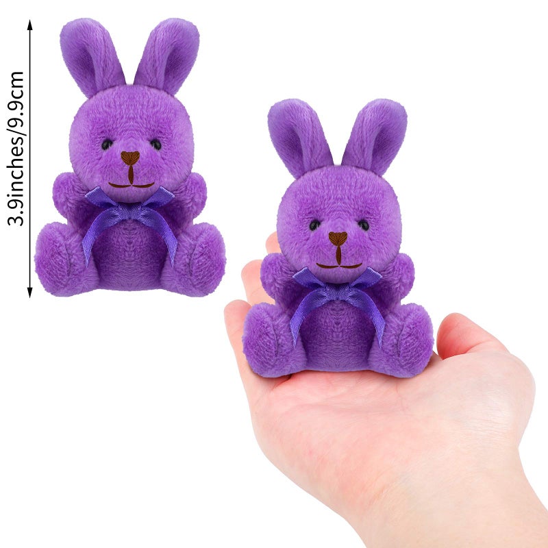 Elcoho 16 Pack Easter Plush Bunnies Stuffers Bunny Plush Bunny Animals Easter Baskets Filler Easter Party Favor - Image 2