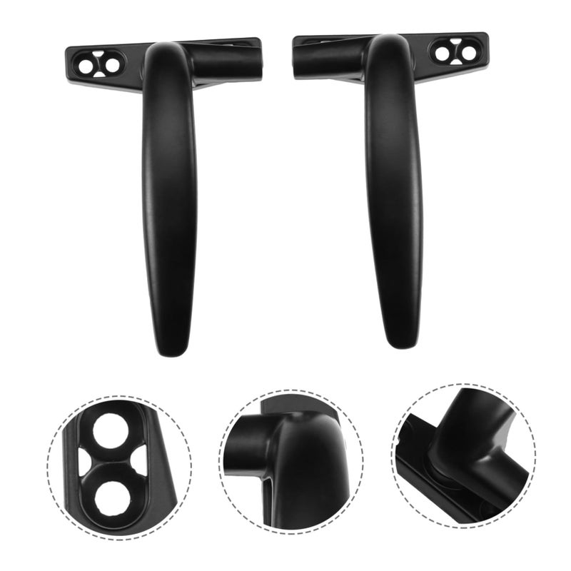 2Pcs Aluminum Alloy Door Handles Modern Pulls for Barn Garage Warehouse Easy Install - Image 3