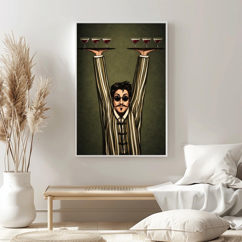 TNESSENTIAL Art Deco Cocktail Waiter Poster: Vintage Bar Wall Art for Speakeasy Lounge Decor - Image 5