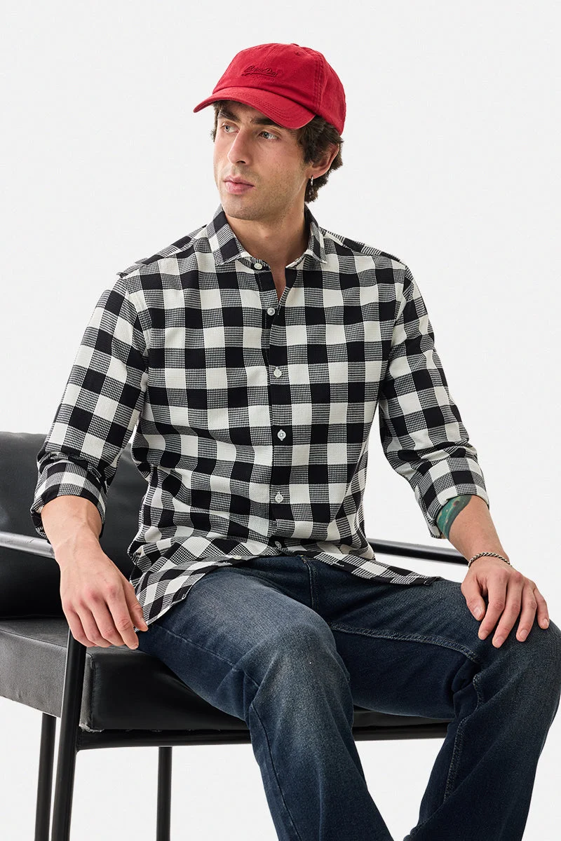 SNITCH Slim Fit Checks 100% Cotton Shirt