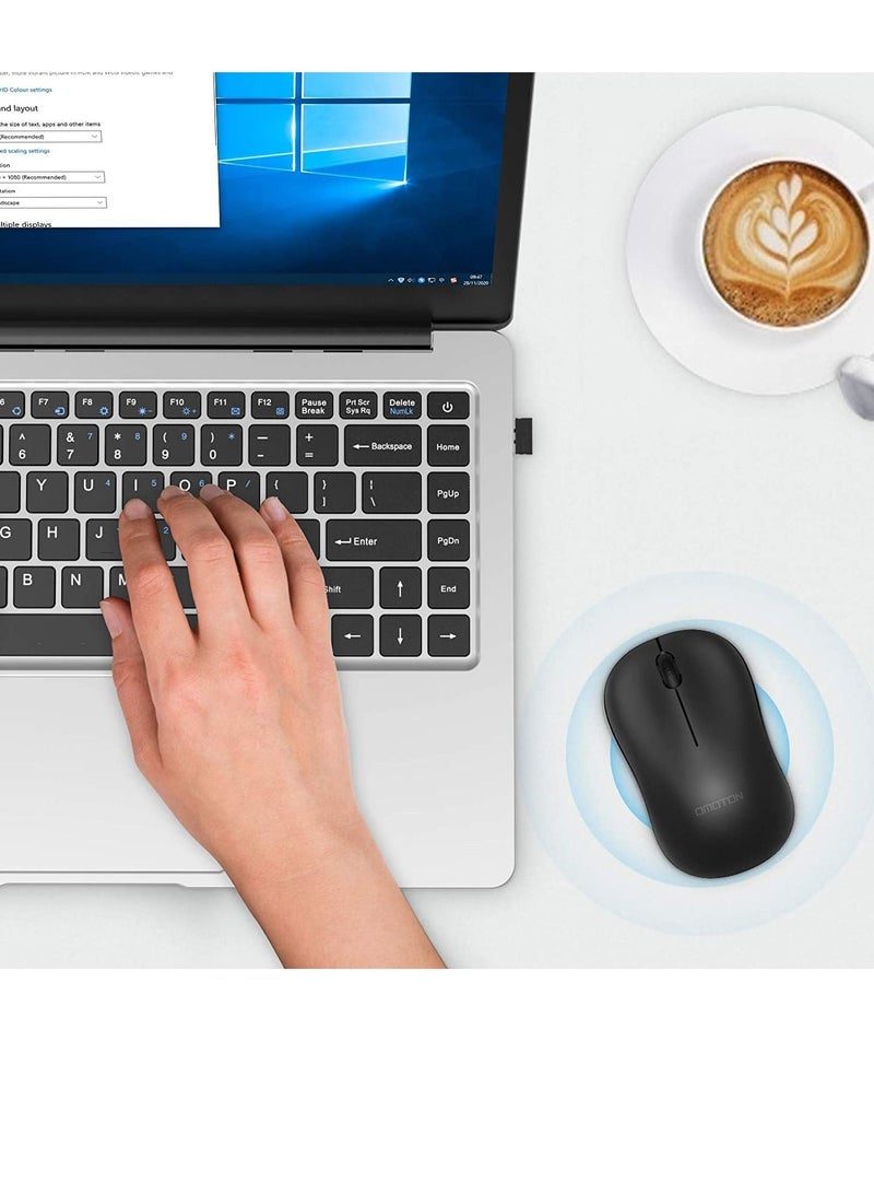 Wireless Mouse, 2.4G Wireless Computer Mouse with Nano Receiver for PC, Laptop, Computer, Desktop with Windows XP/7/8/10/Vista, Black - Image 4