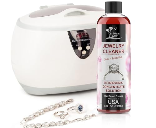 Caribbean Gem Ultrasonic Cleaner Solution Concentrate - Highly Concentrated All Purpose Cleaning Solution for All Ultrasonic Machines - USA Made Plant Based Eyeglass and Jewelry Cleaner, 8 floz - Image 2