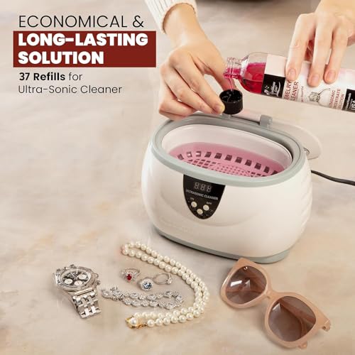 Caribbean Gem Ultrasonic Cleaner Solution Concentrate - Highly Concentrated All Purpose Cleaning Solution for All Ultrasonic Machines - USA Made Plant Based Eyeglass and Jewelry Cleaner, 8 floz - Image 3