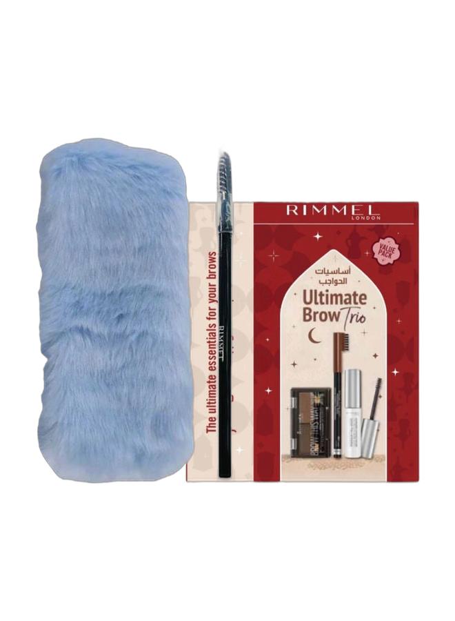 ريميل لندن مجموعة ألتيميت برو للحواجب + عصابة رأس زرقاء وفرشاة حواجب - Image 1