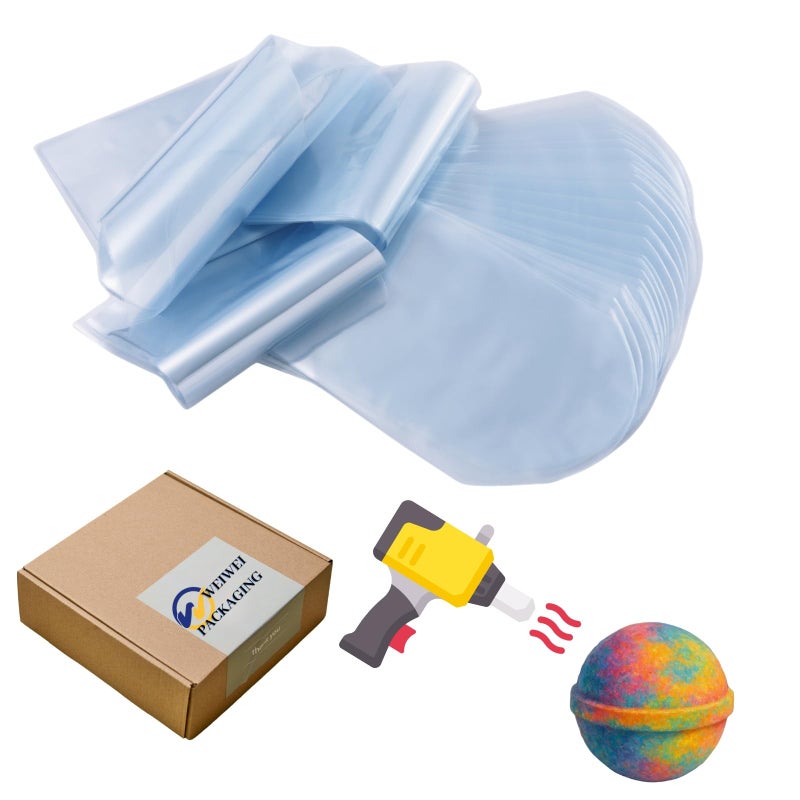 WEIWEI PACKAGING WEIWEI - 4" x 6" 500pcs Clear PVC Heat Shrink Wrap Bags with Vent Hole | Odorless Dome Shrink Bags for Bath Bombs, Soaps, Gift Packaging & Retail Display - Image 1