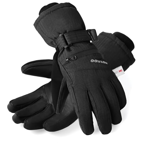 HOIHOO Ski Gloves, Waterproof Warm 3M Thinsulate Snow Gloves Touchscreen Cold Weather Winter Gloves Snowboard Glove Fits Both Men & Women - Image 1