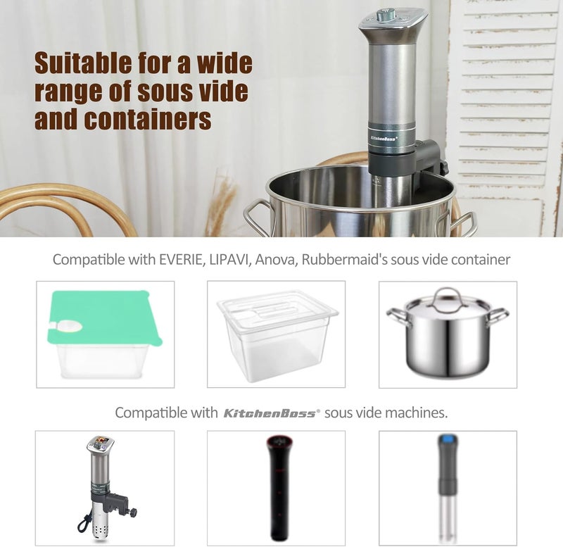 KitchenBoss بديل مشبك السوس فيد: مشبك تثبيت جهاز السوس فيد، متوافق مع جهاز أنوفا دقيق، 2.0، 3.0، برو، يناسب السوس فيد في نطاق قطر 2.20-2.46 بوصة - Image 5