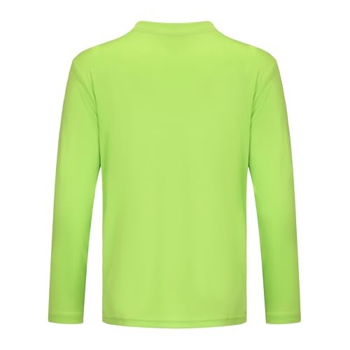 OPNA Youth Athletic Performance Long Sleeve Shirts for Boys or Girls-Moisture Wicking, Small, Lime - Image 2