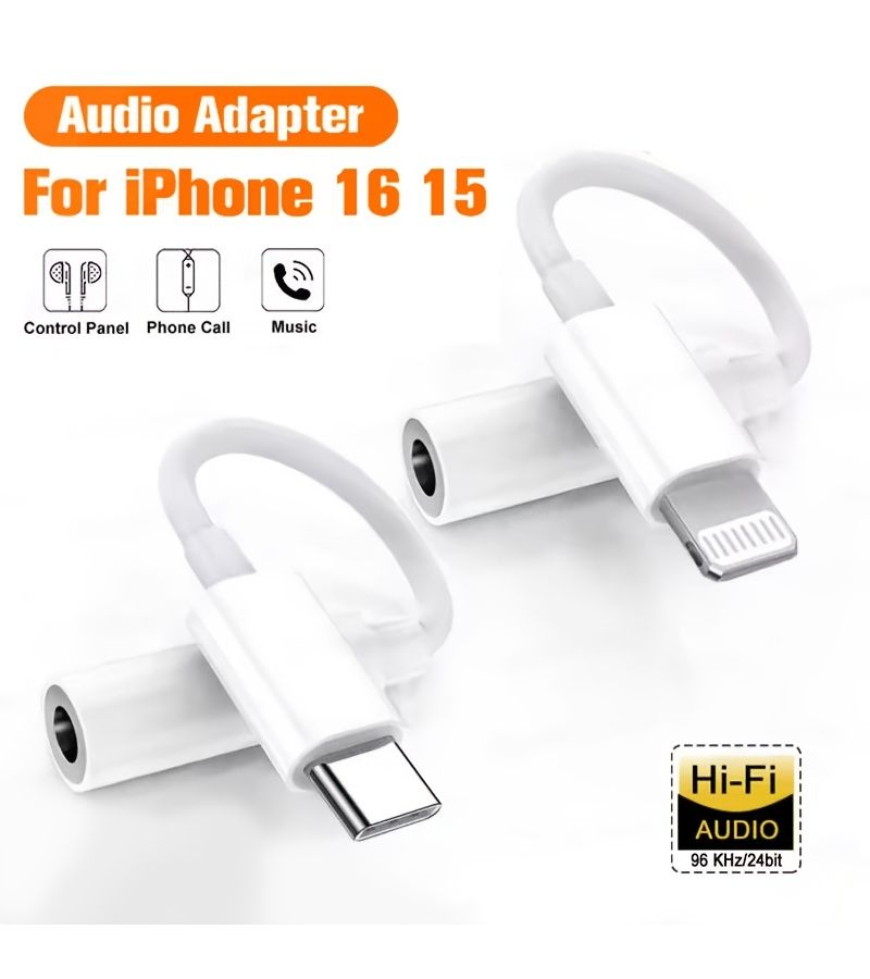 عبوتان من محول Lightning USB-C إلى 3.5 ملم لمحول الصوت في السيارة والمنزل لأجهزة آيفون - Image 1
