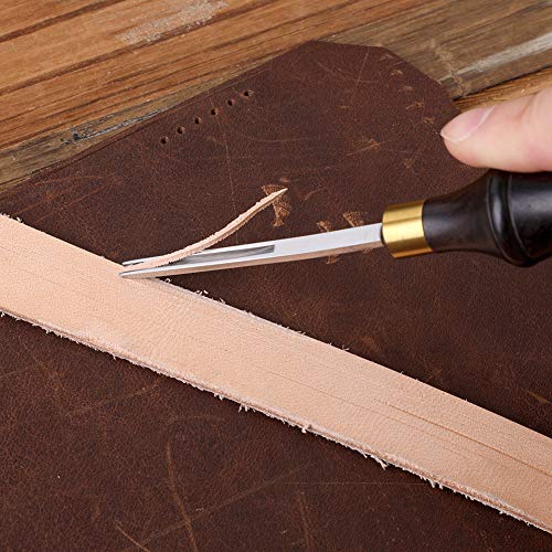 DIUDUS Leather Edge Bevelers, Beveler Tool, Edge Skiving Beveler 1.8mm, Leather Skiver Tool Leather Working Tools for Leathercraft Working (2#) - Image 5